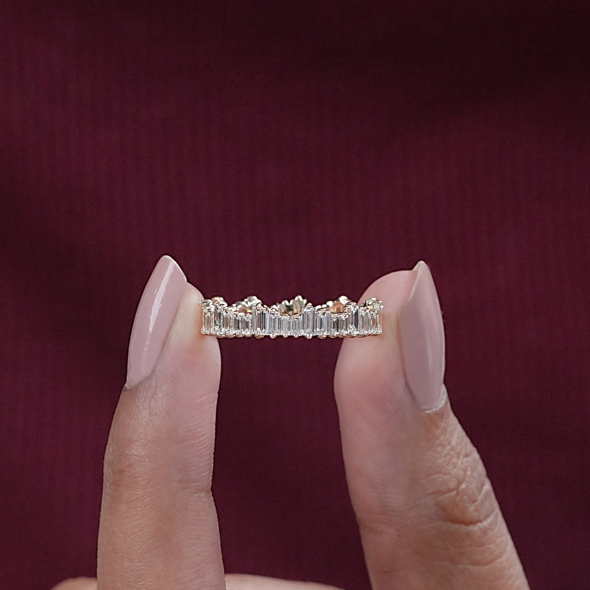 Baguette Cut Lab Grown Diamond Bridal Band