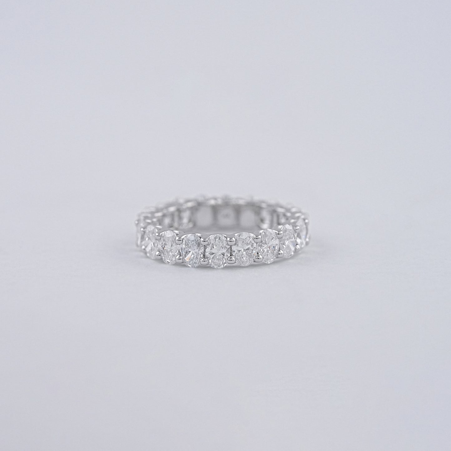 Oval Cut Lab Eternity Wedding Band