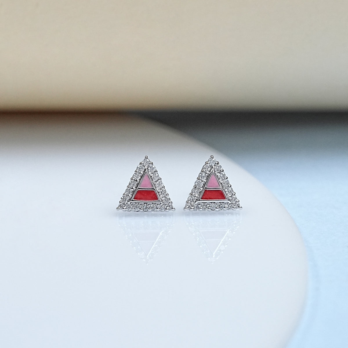 Lab Grown Diamond Triangle Stud Earrings