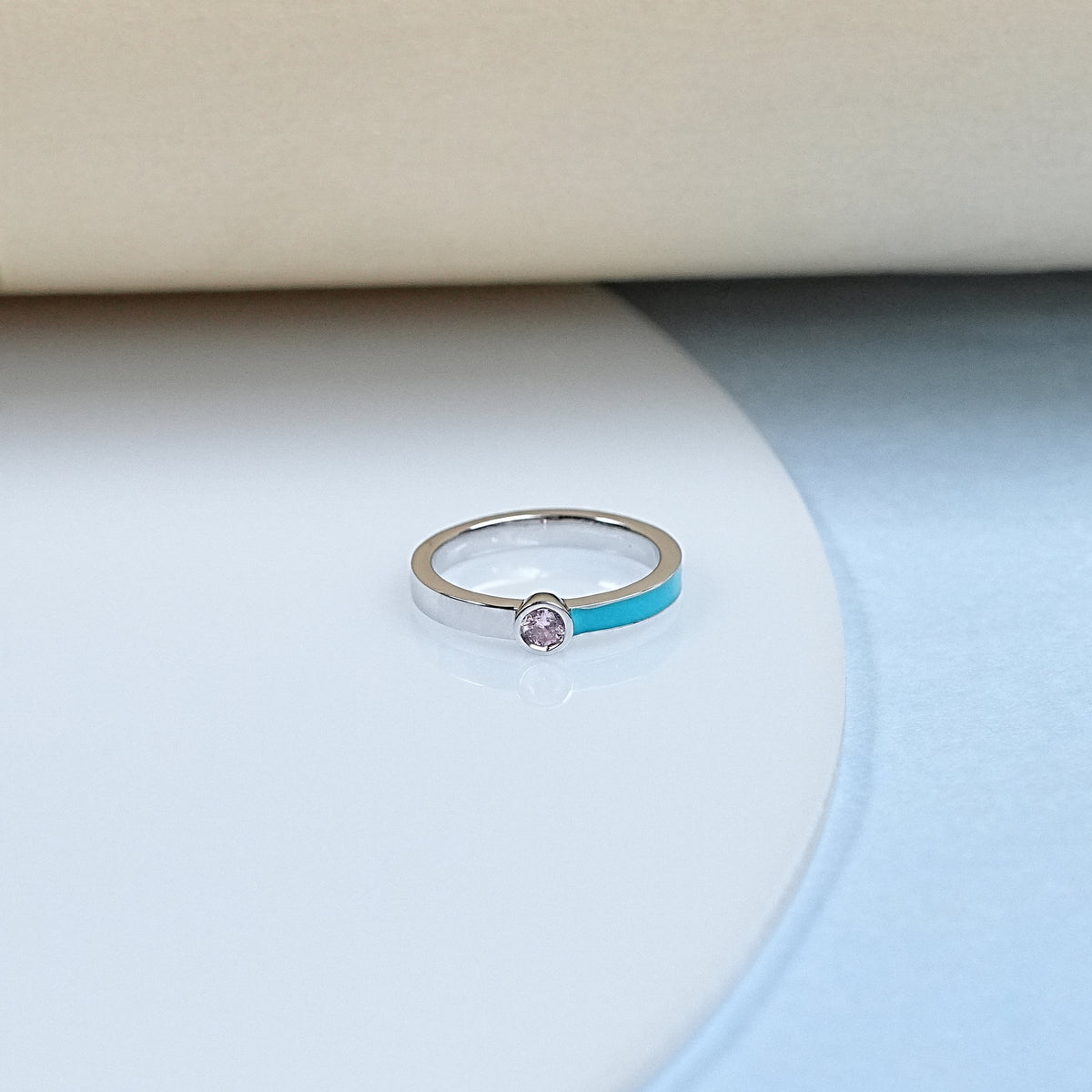 Blue Enamel Gemstone Baby Ring