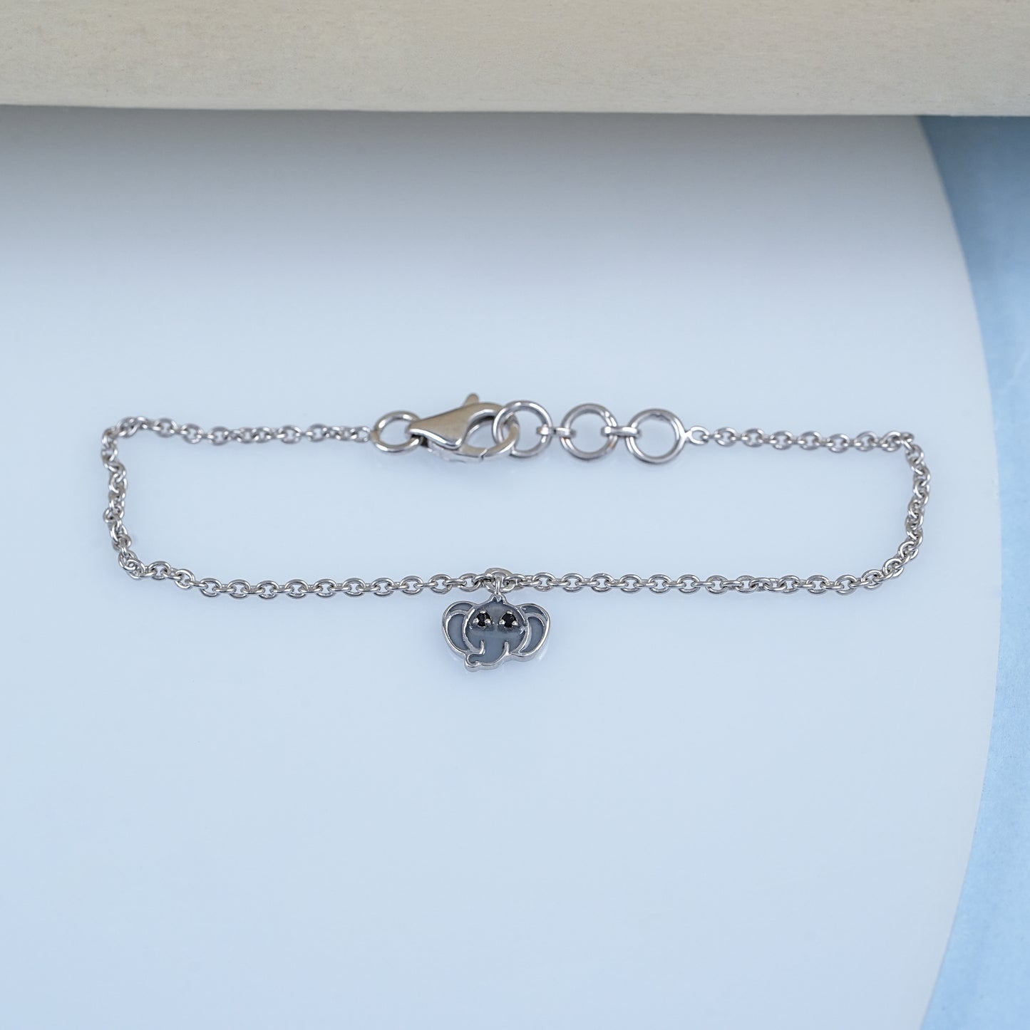 Elephant Face Shape cut Lab Grown Diamond Bracelet
