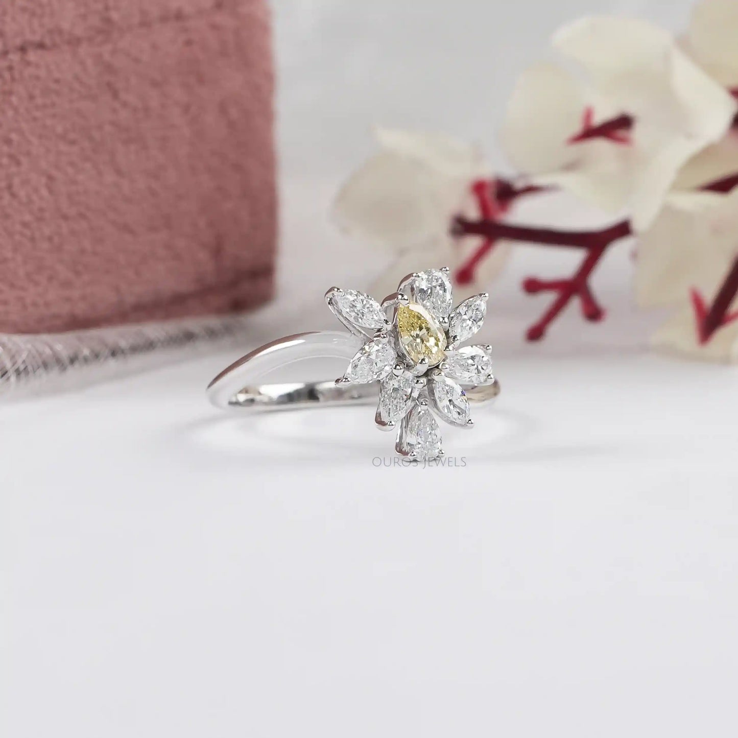 Marquise & Pear Cluster Diamond Ring