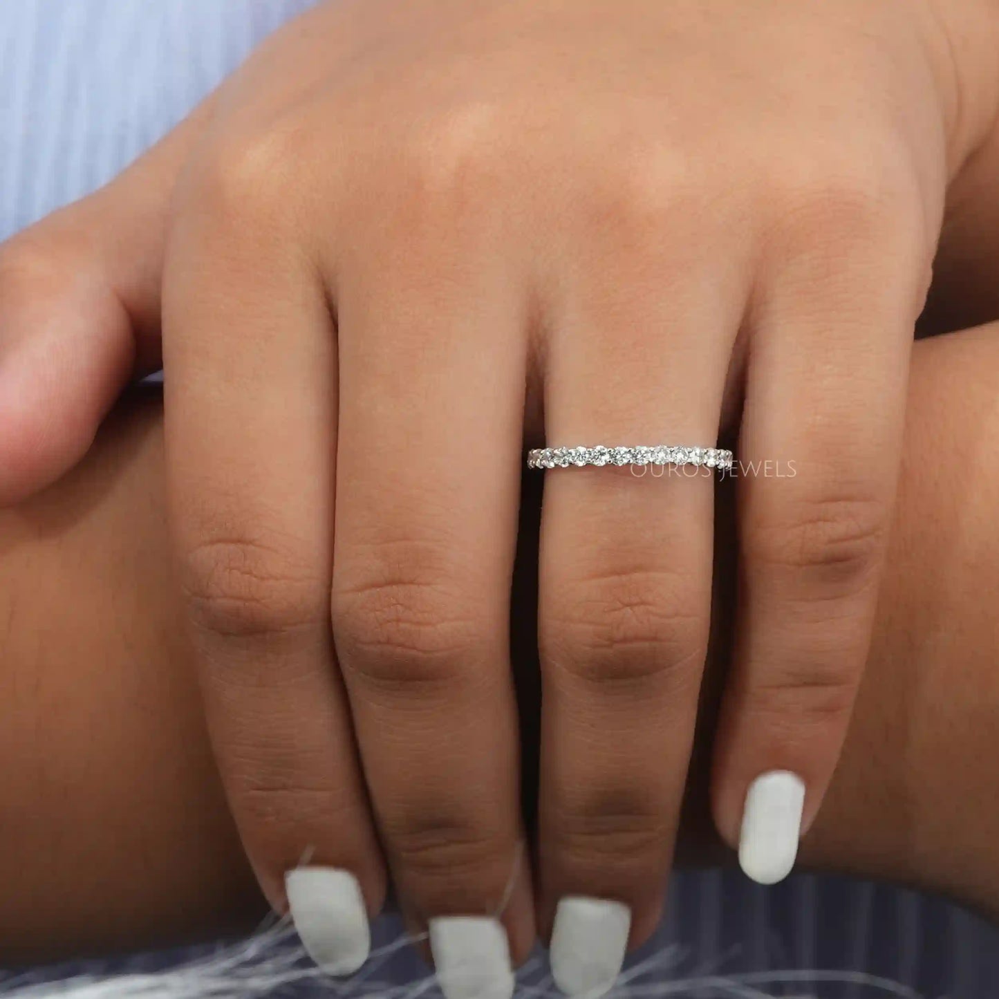 2.00 MM Round Cut Lab Diamond Wedding Band