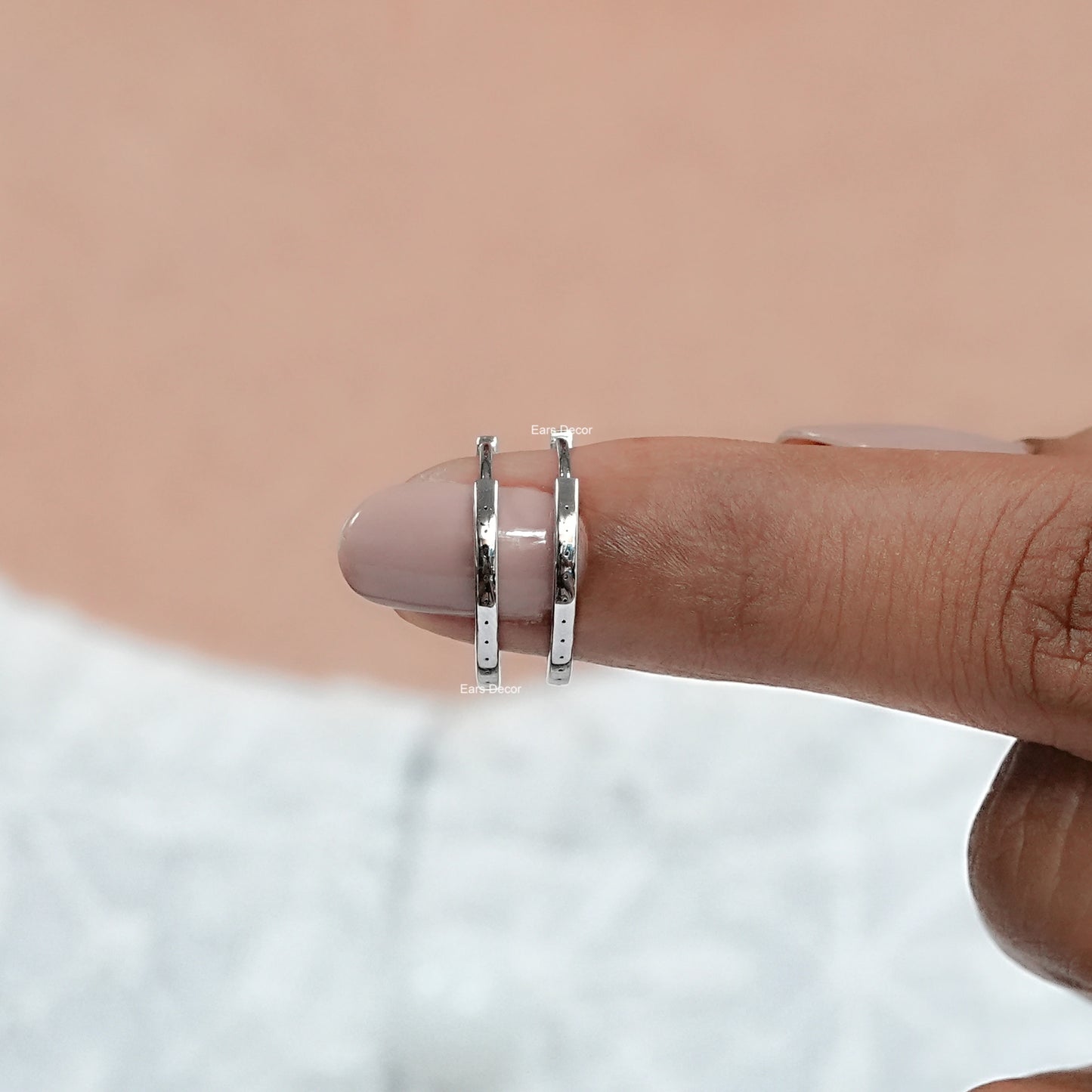 Round Cut Lab Hoop Earrings