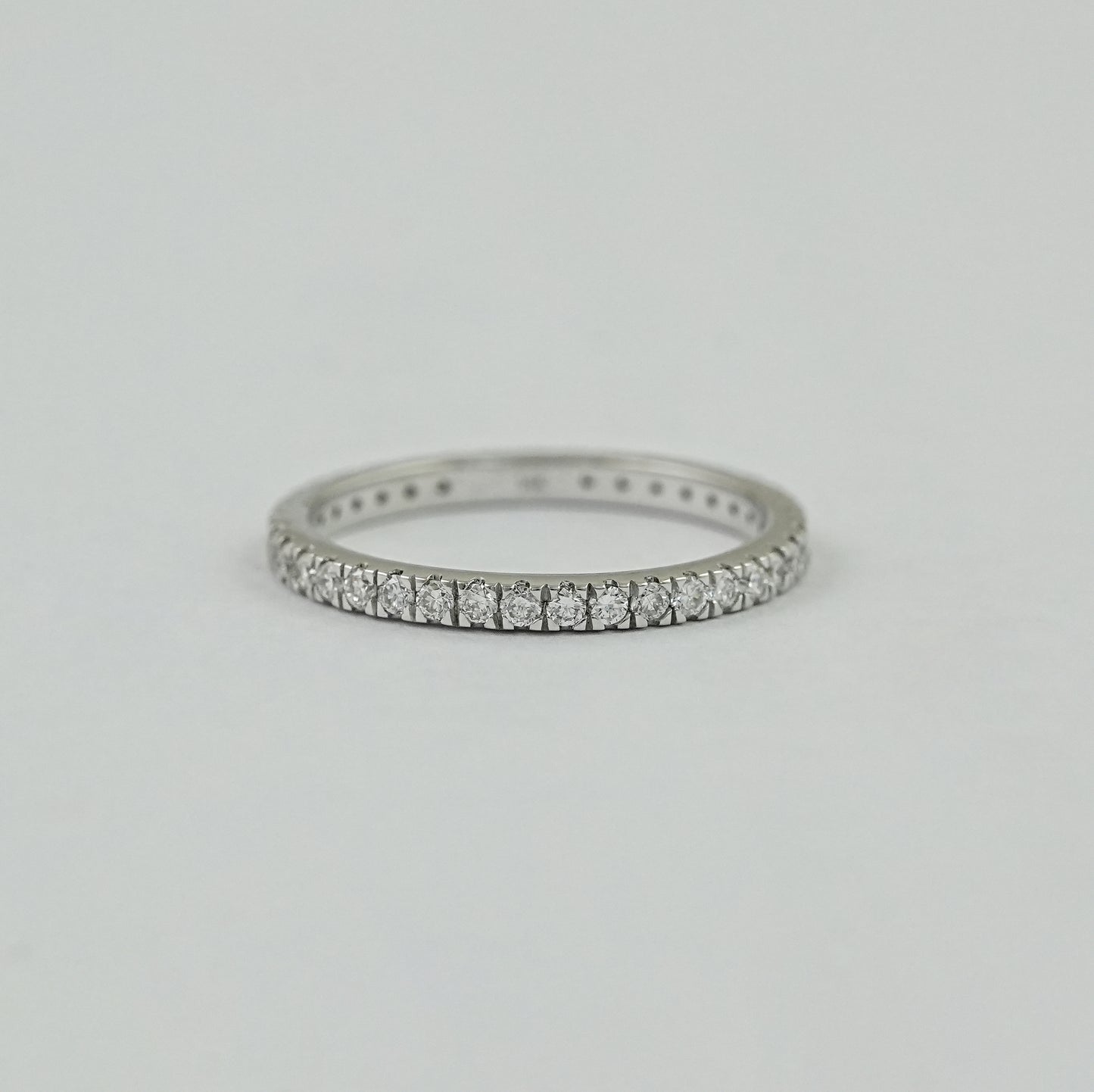 Round Cut Lab Diamond Eternity Wedding Band