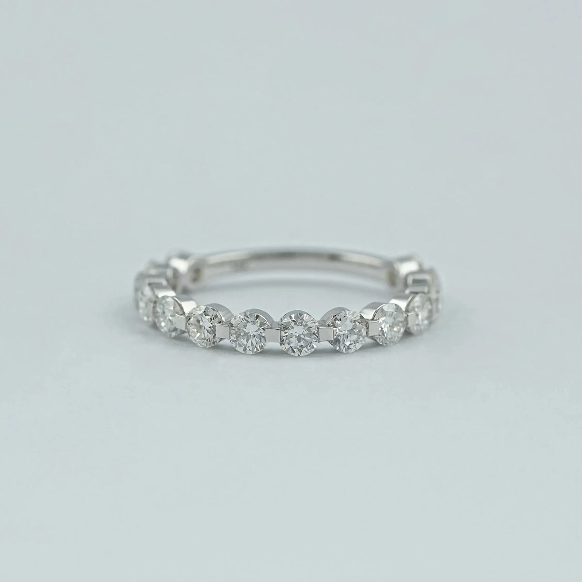 Round Lab Diamond Eternity Wedding Band