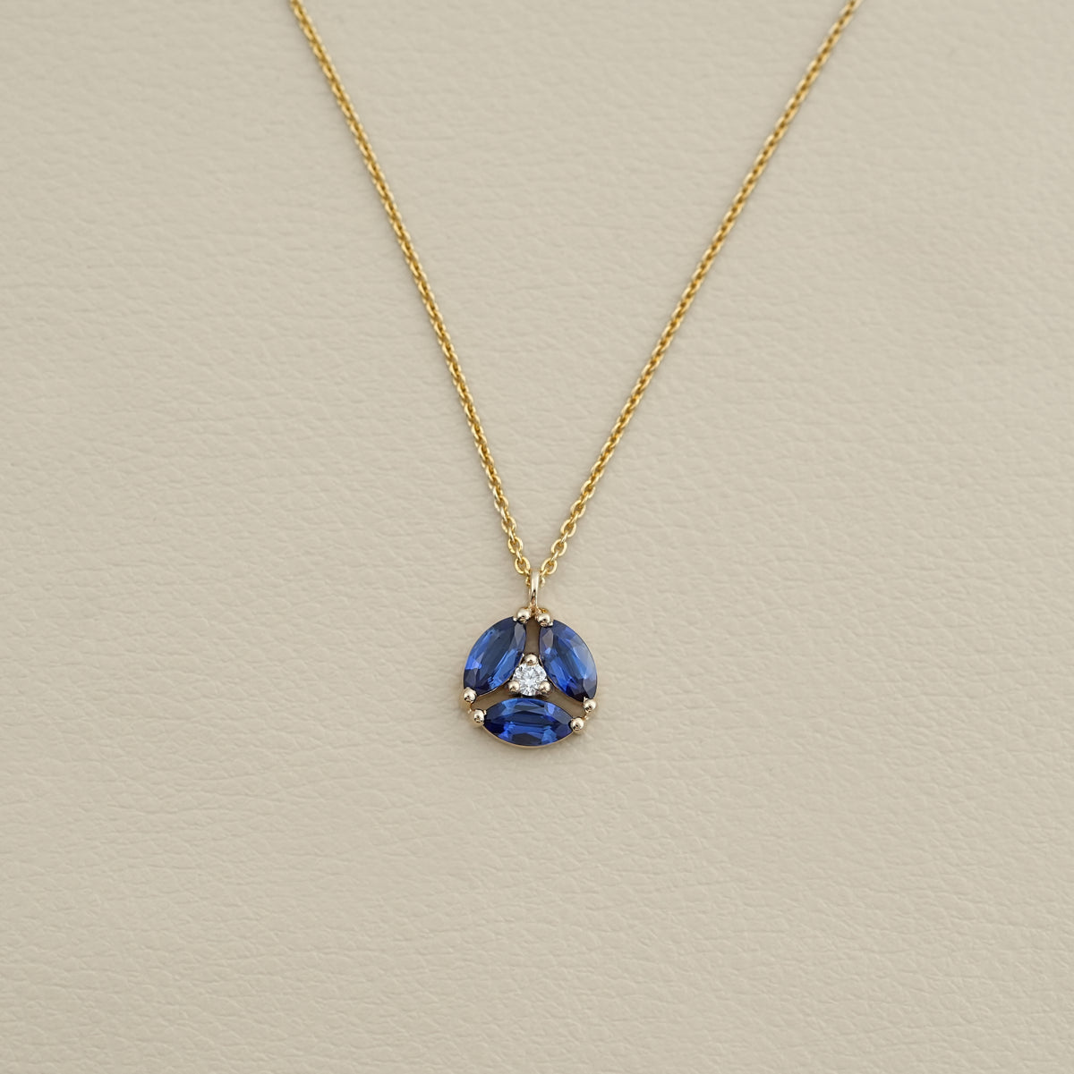 Sapphire Marquise Gemstone Pendant