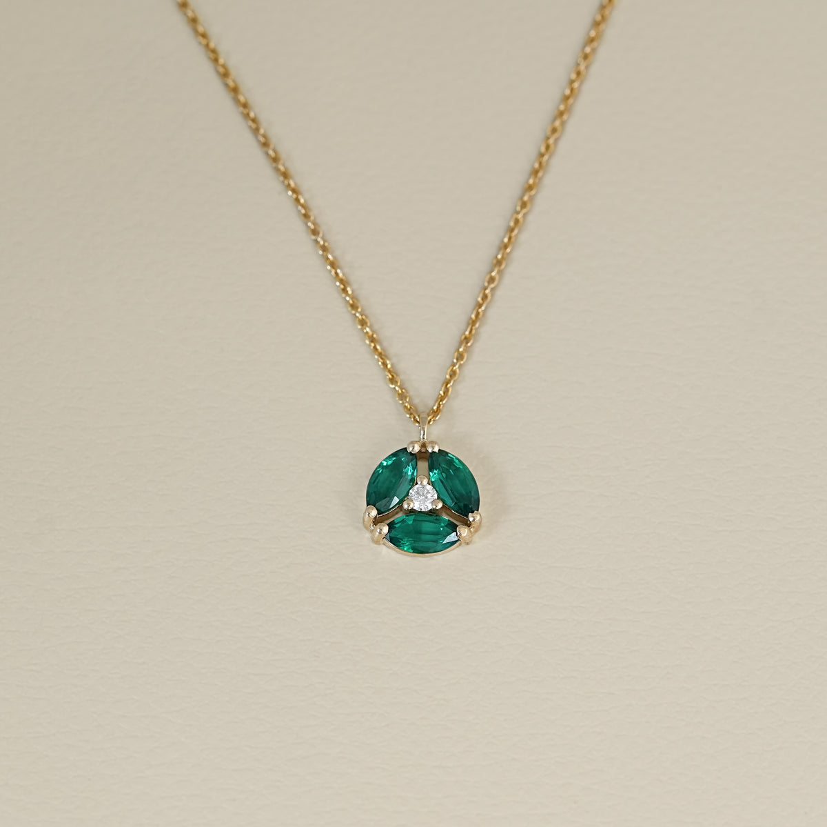 Emerald Marquise Gemstone Pendant