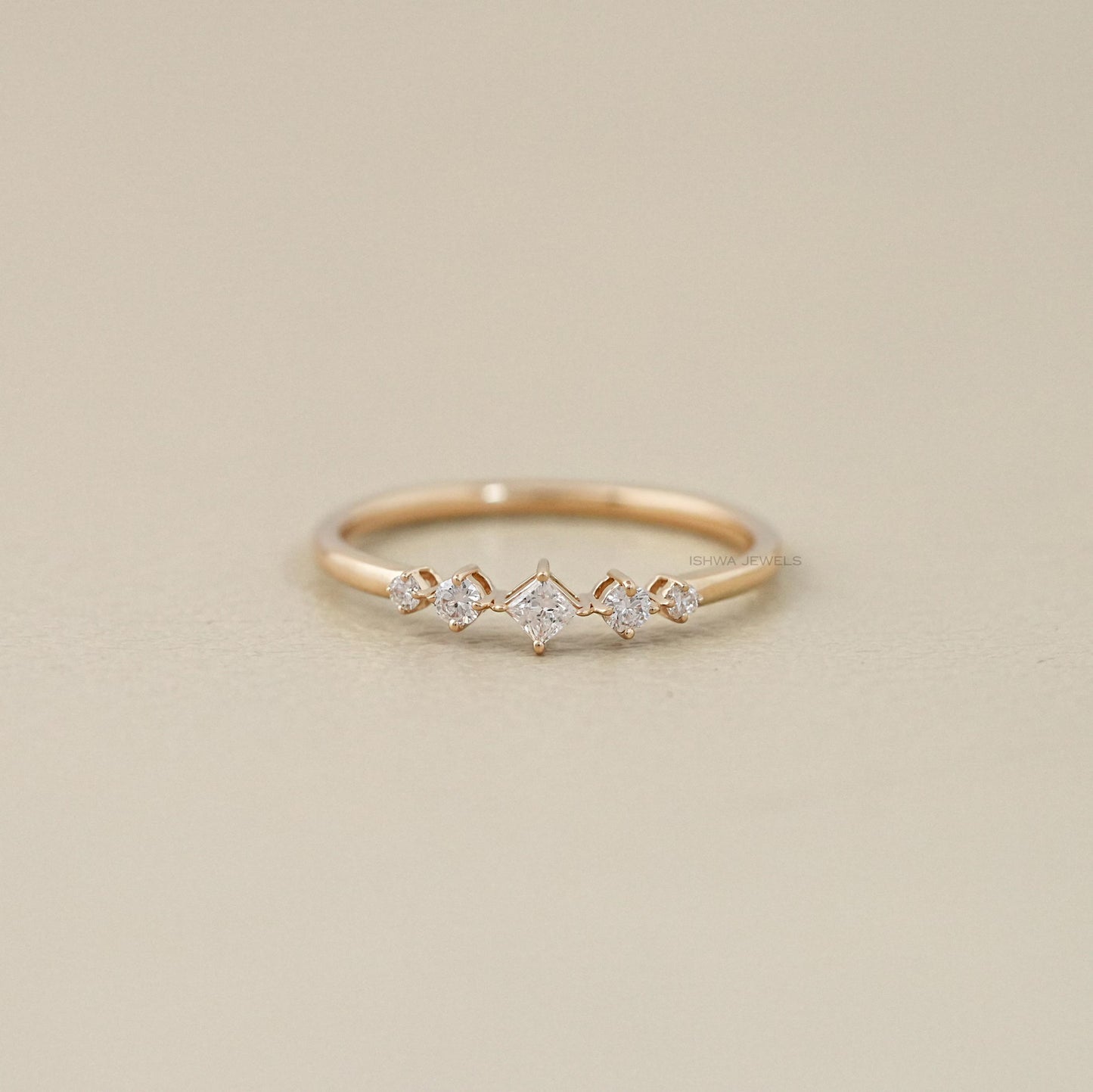 Princess Cut Five Stone Ring