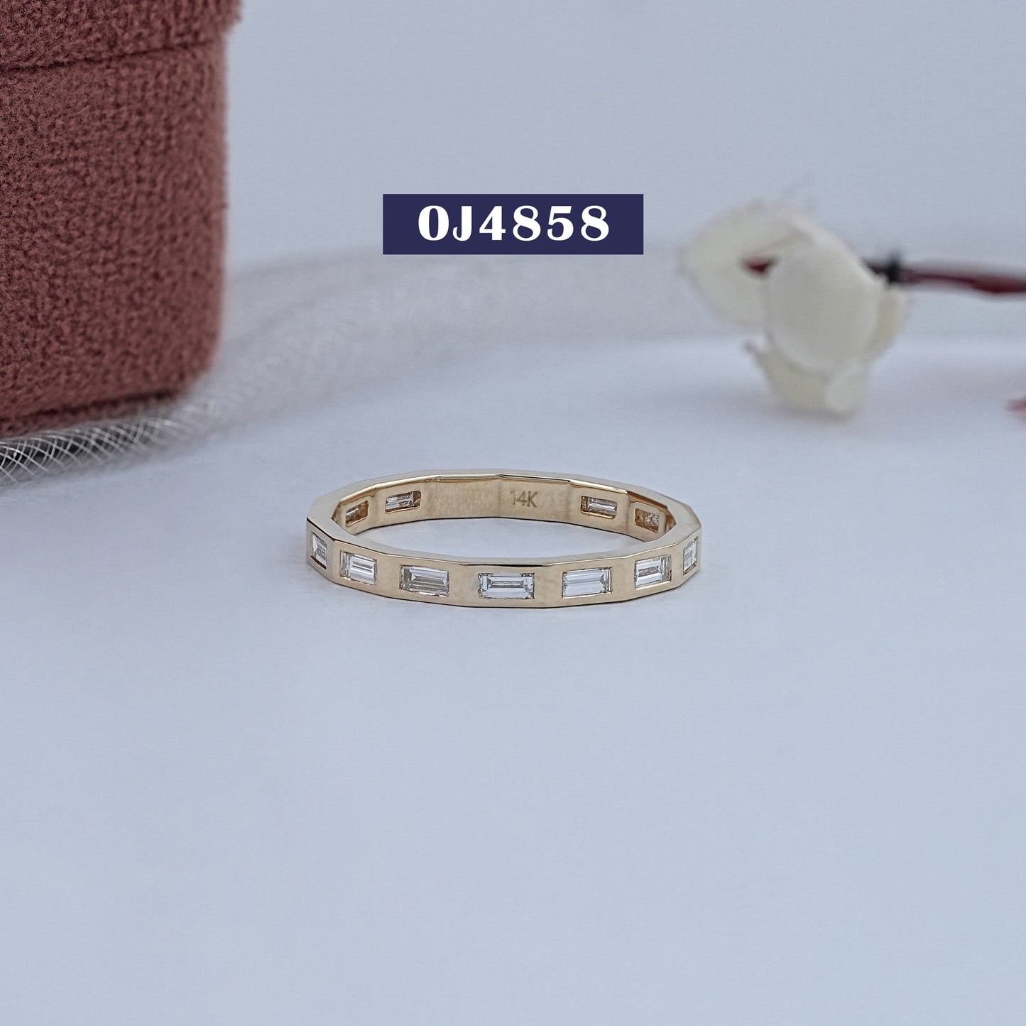 Baguette Cut Eternity Wedding Band