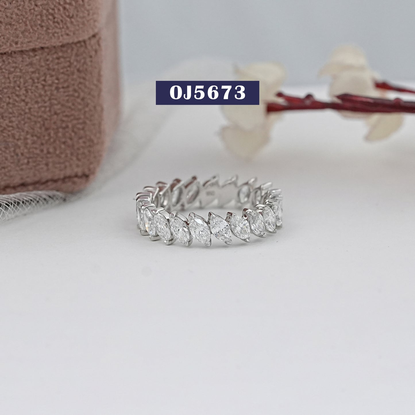 Marquise Cut Eternity Wedding Band