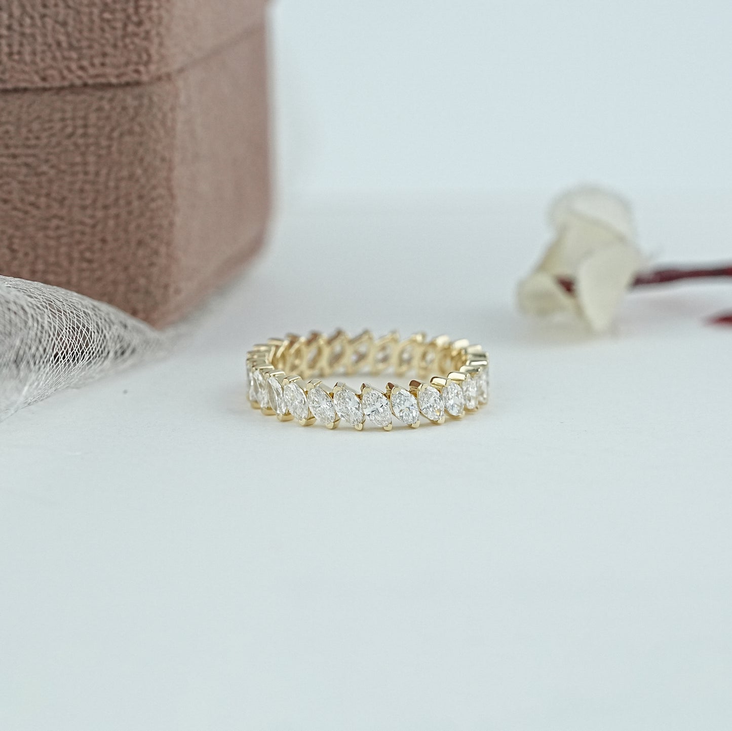 Marquise Cut Lab Eternity Band