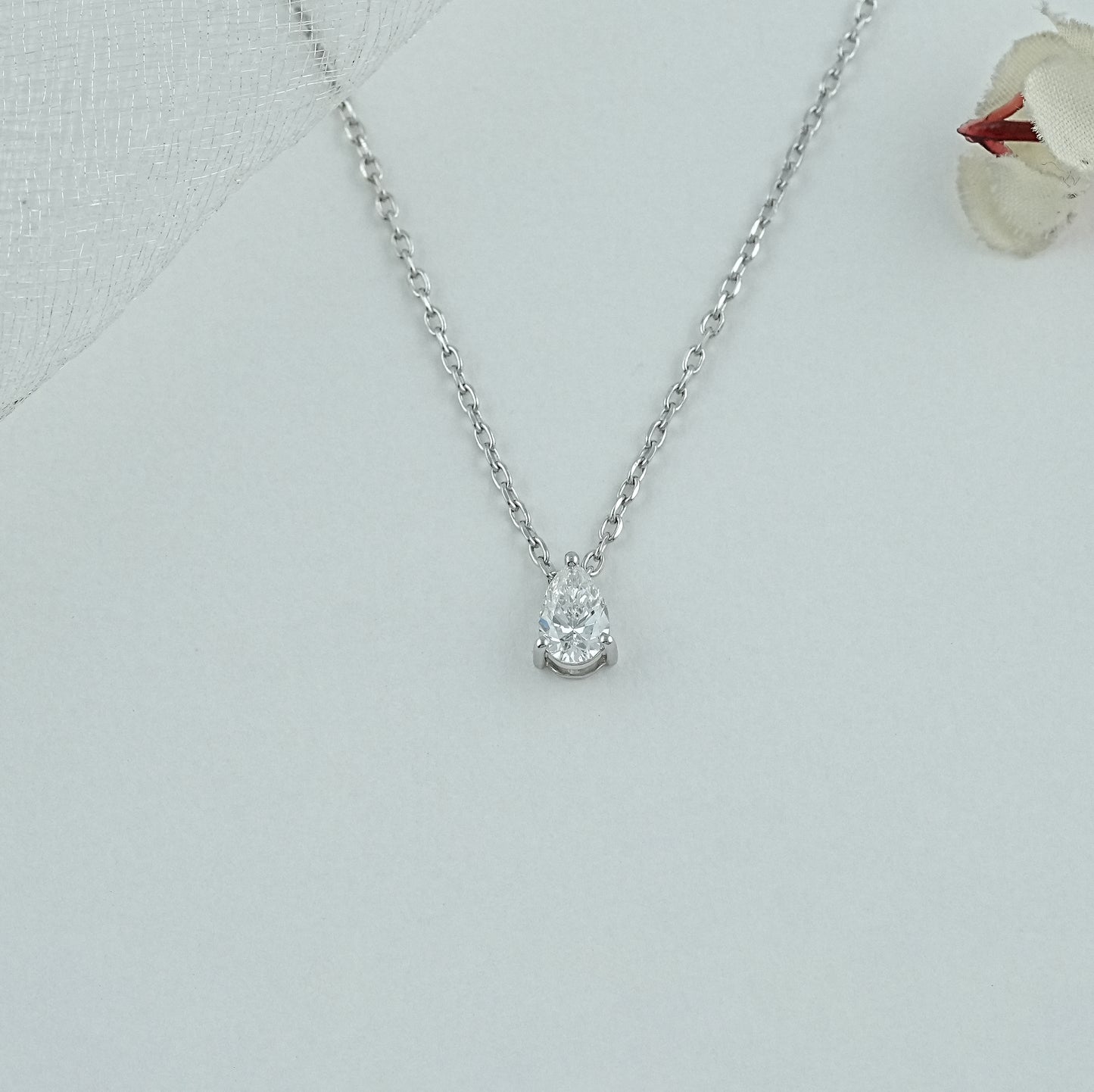 Pear Cut Lab Diamond Pendant