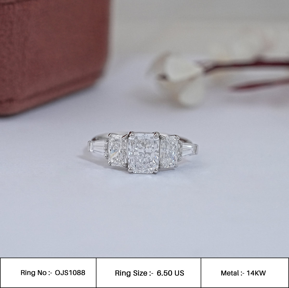 Radiant Cut Lab Grown Diamond Five Stone Ring