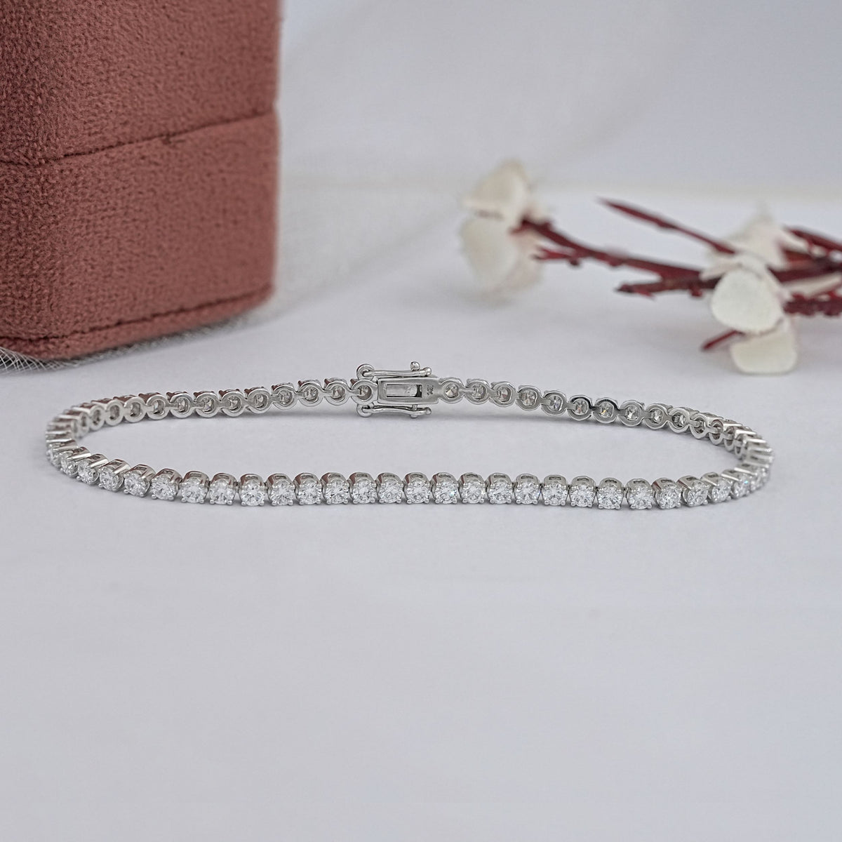 2.30 MM Round Diamond Tennis Bracelet