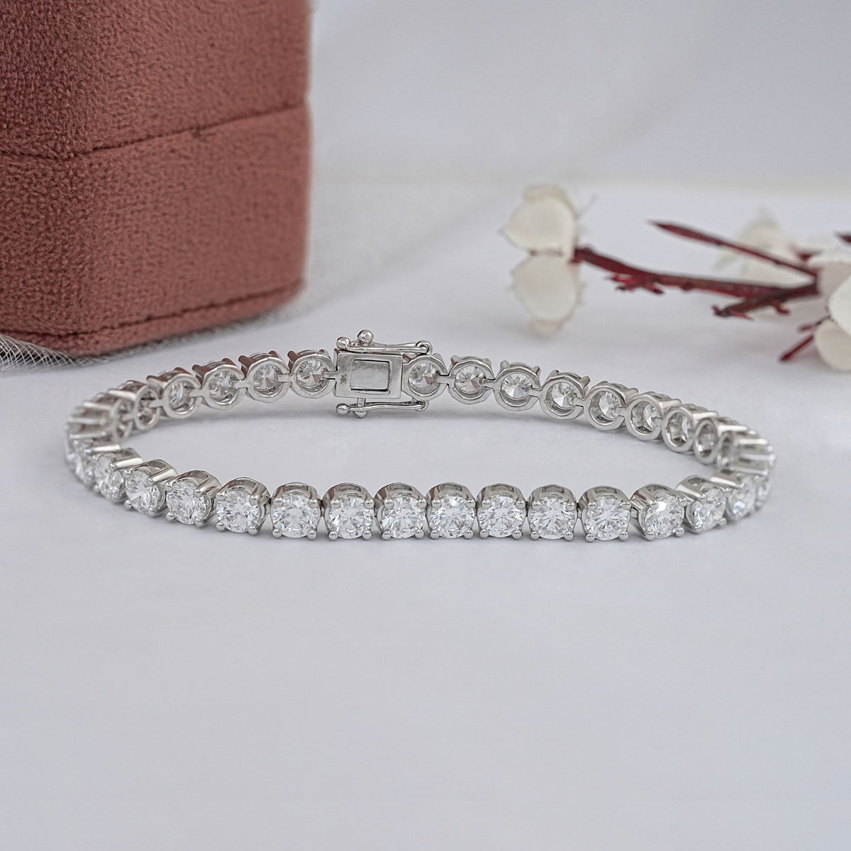 4.30 MM Round Lab Diamond Tennis Bracelet