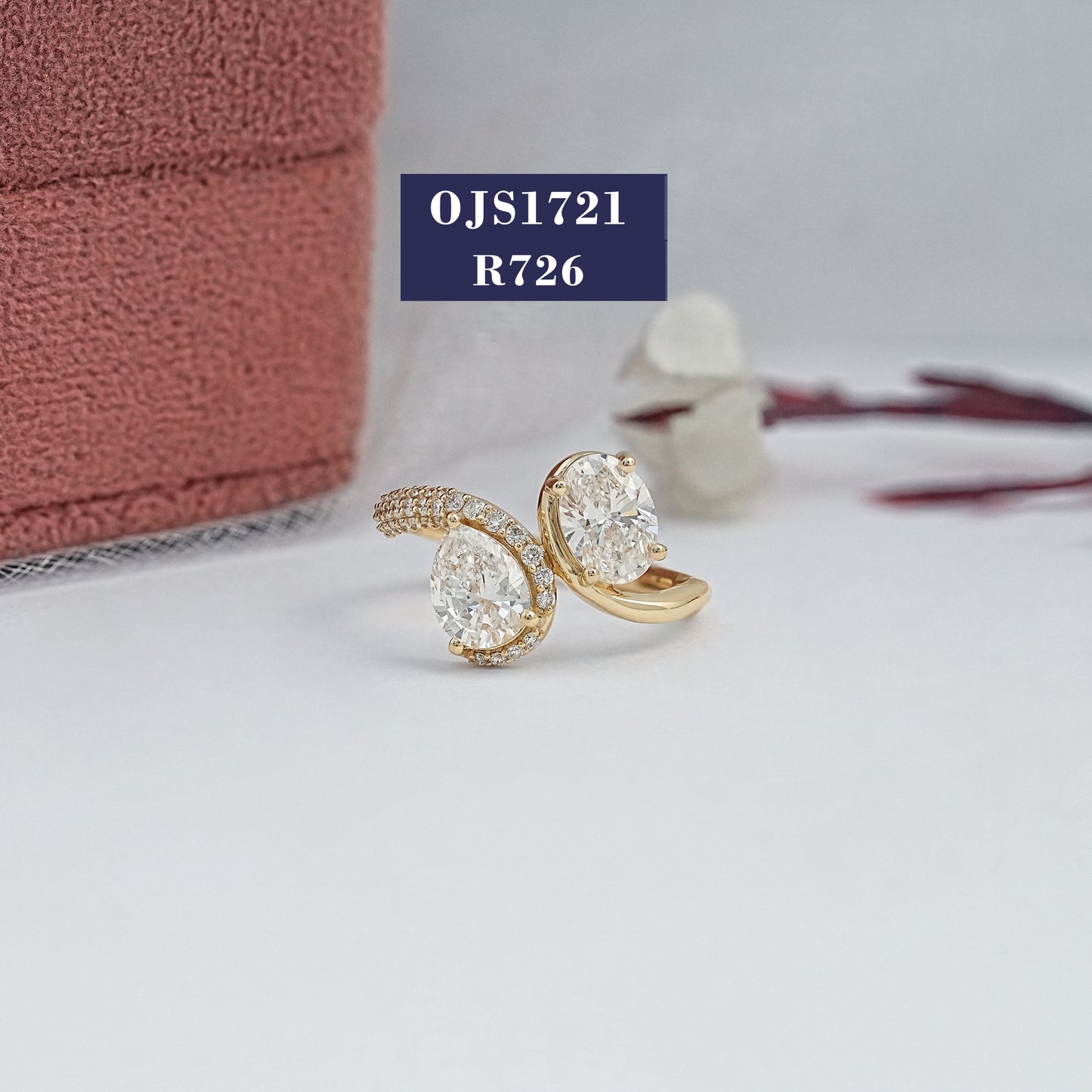 Oval & Pear Cut Lab Diamond Bypass Ring