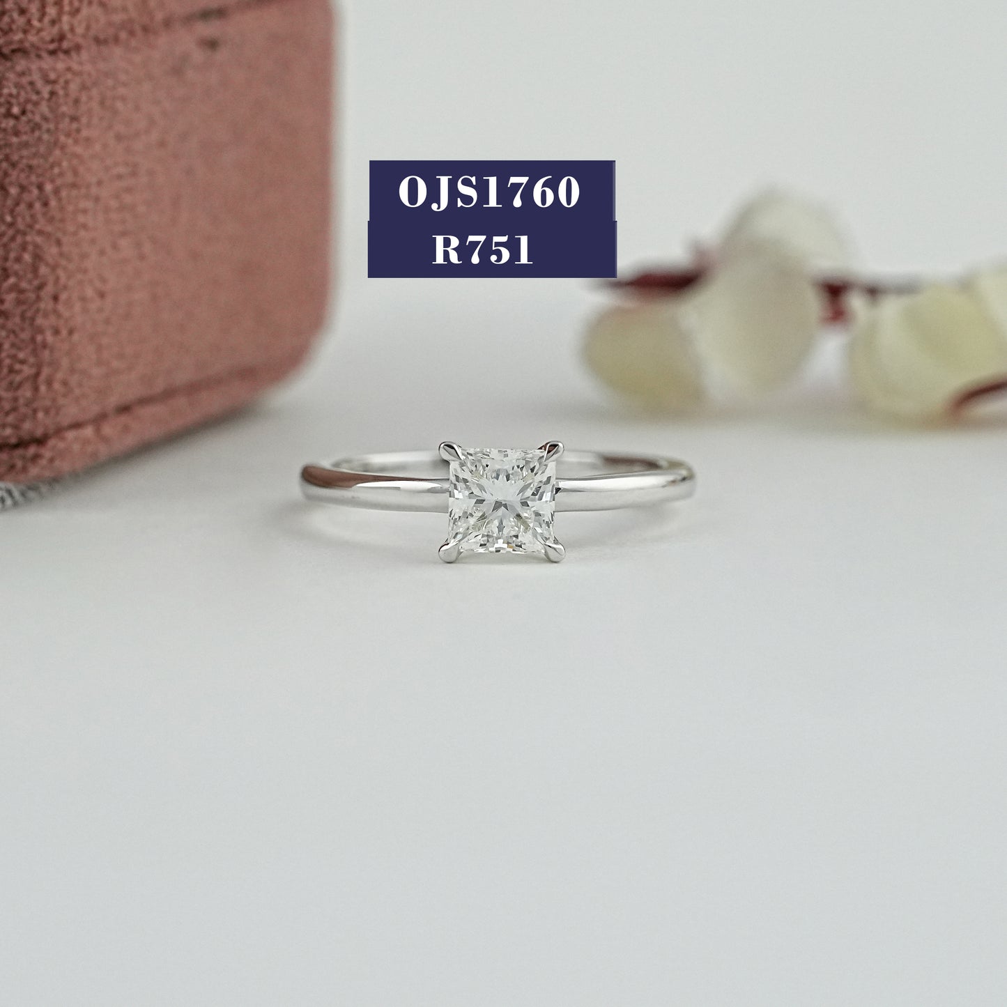 Princess Lab Diamond Solitaire Ring