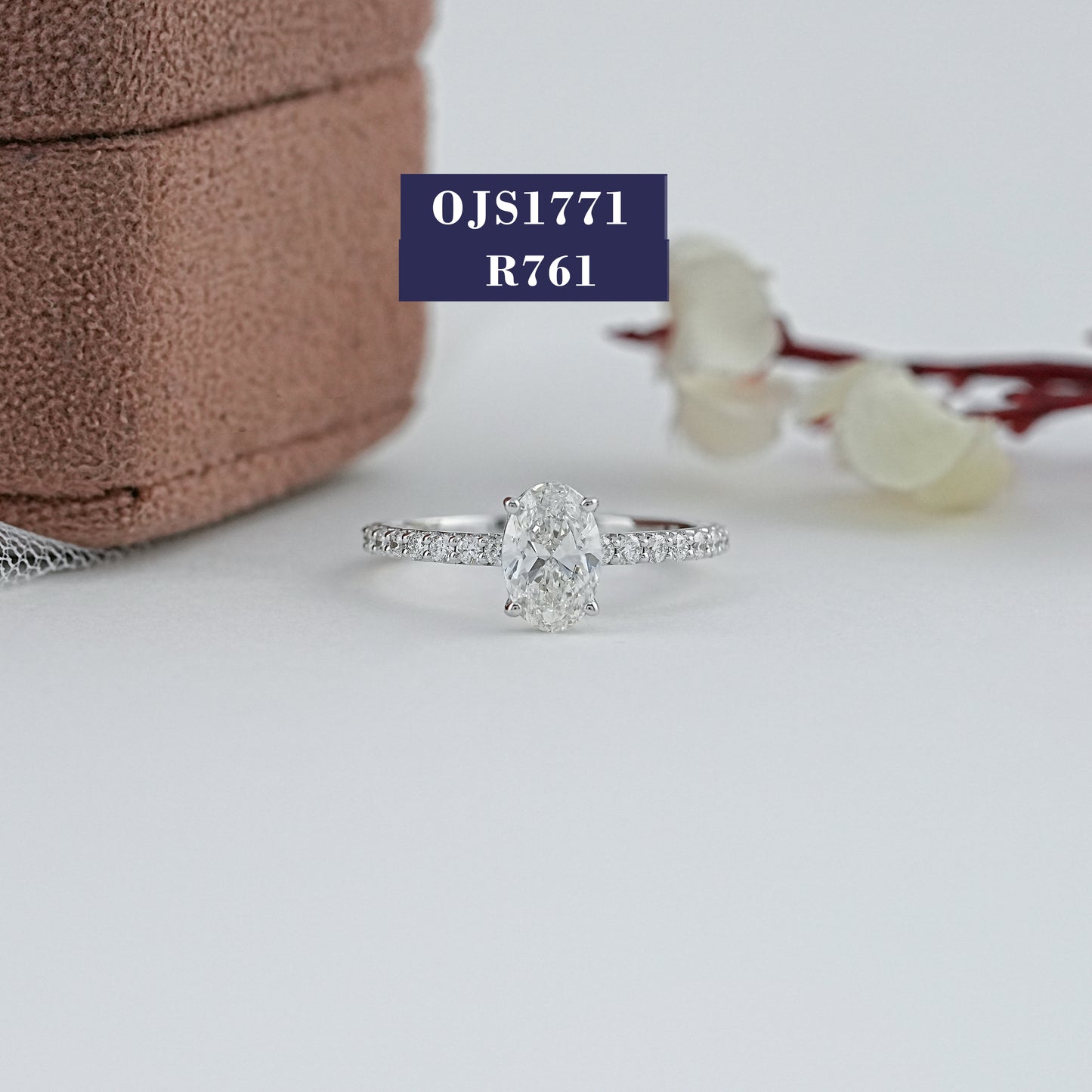Old Mine Cushion Solitaire Accent Ring