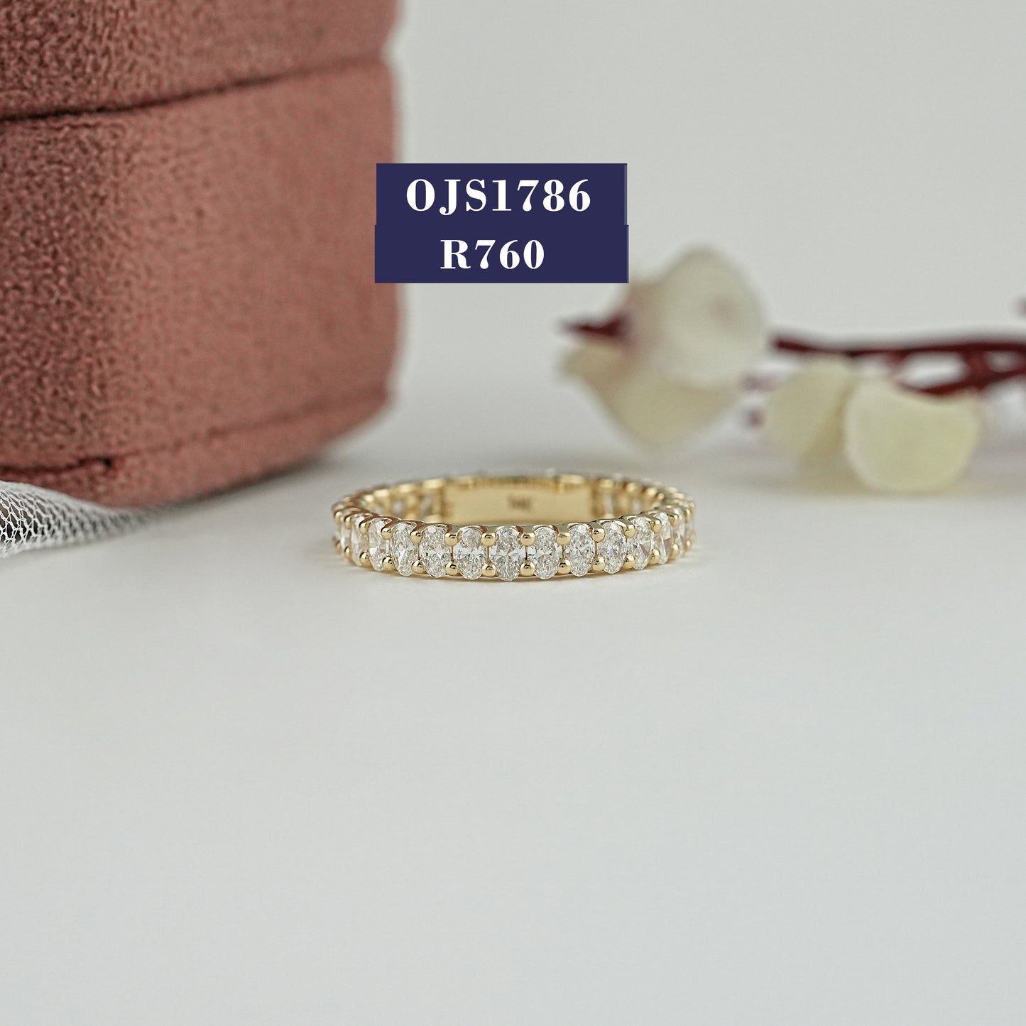 Oval Cut Diamond Full Eternity Band