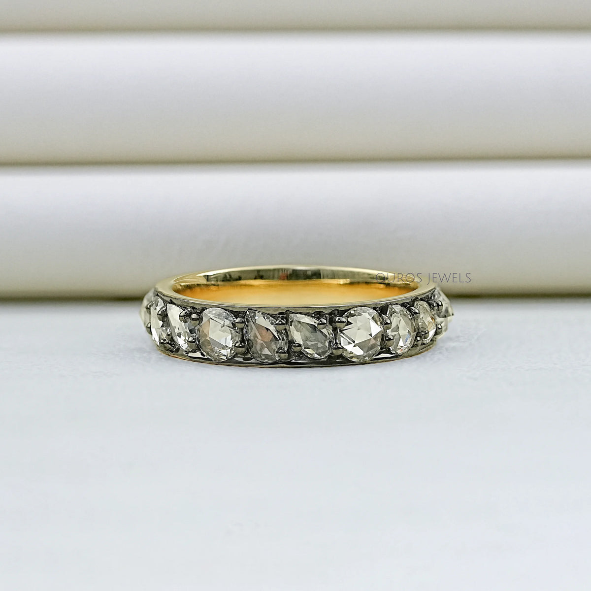Rose Cut Lab Diamond Eternity Band