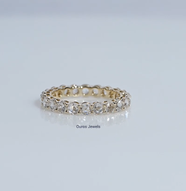 Rose Cut Round Diamond Full Eternity Band