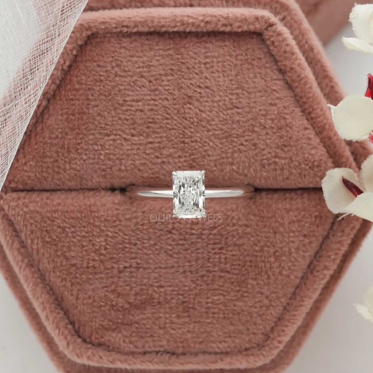 Radiant Lab Diamond Solitaire Ring