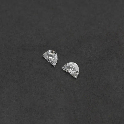 0.57 TCW Step Cut Half Moon Lab Grown Diamond