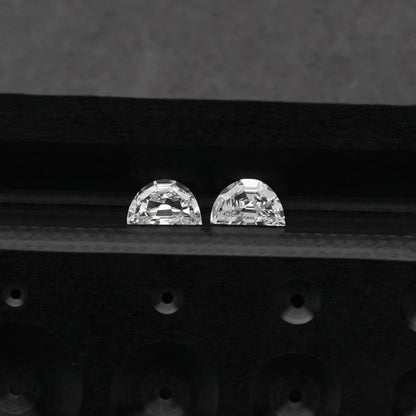 0.57 TCW Step Cut Half Moon Lab Grown Diamond