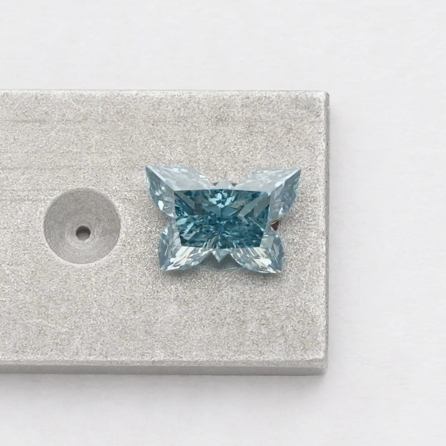 1.15 Carat  Blue Butterfly Cut Lab Grown Diamond