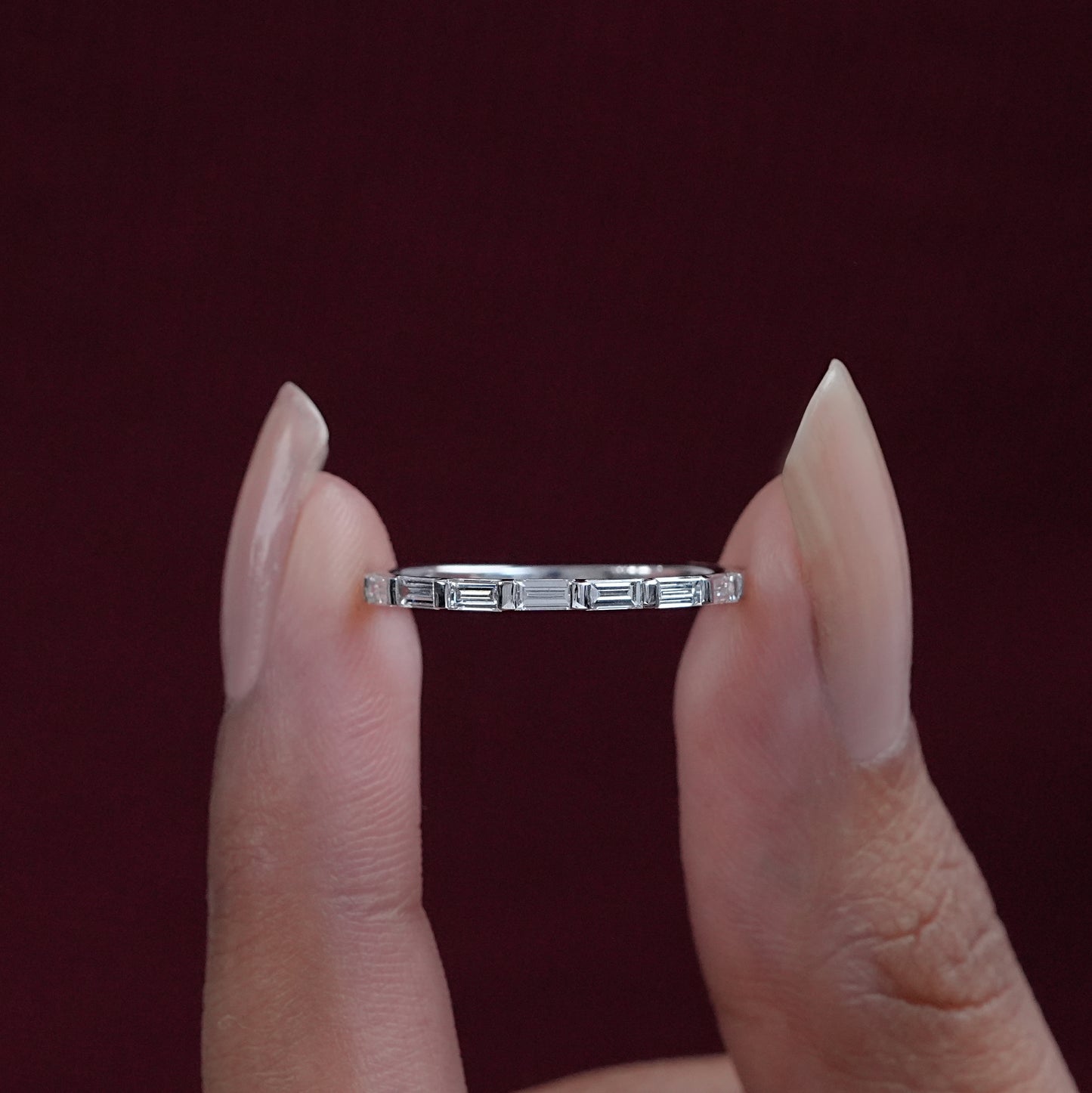 Baguette Lab Diamond Wedding Band