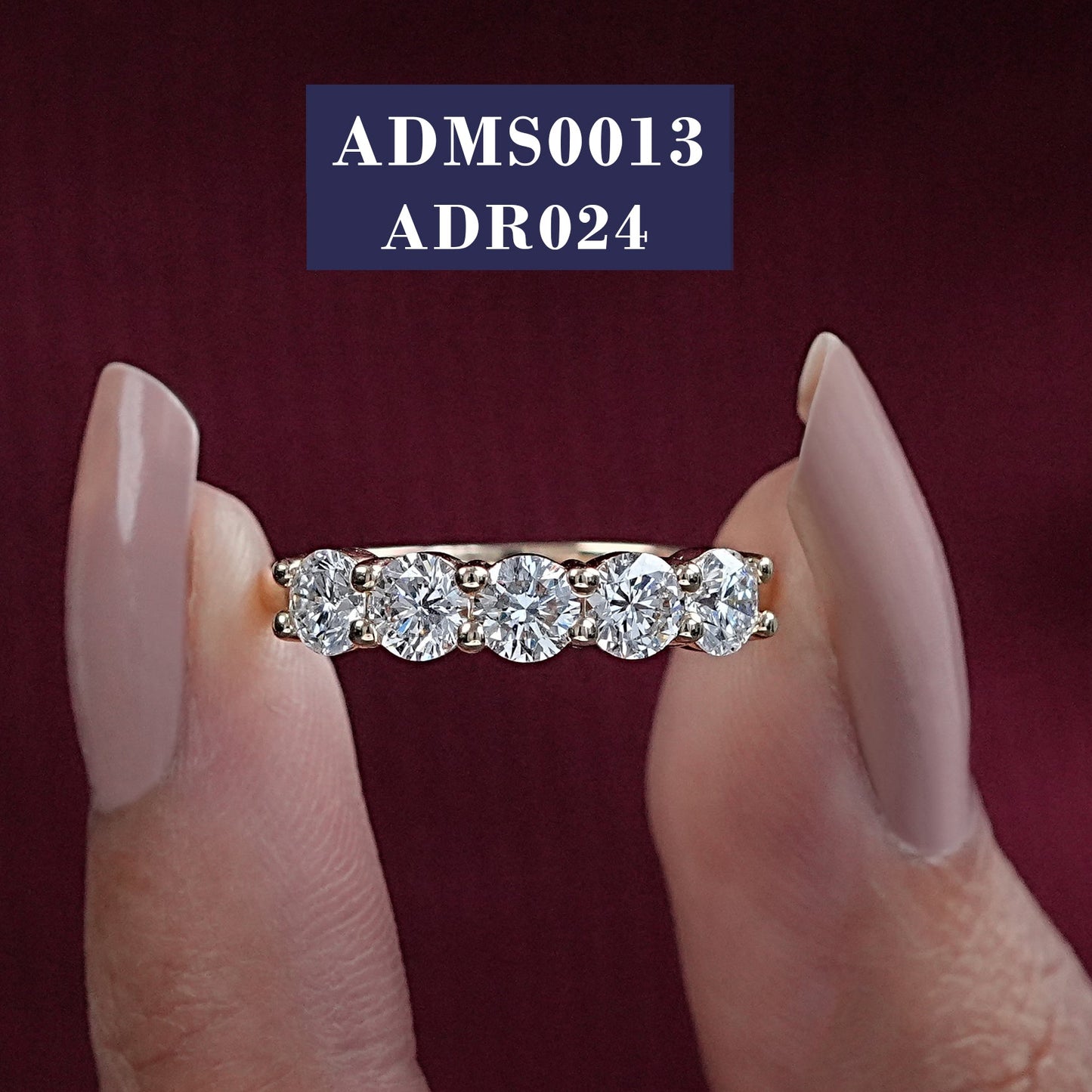 Five Stone Round Diamond Engagement Ring