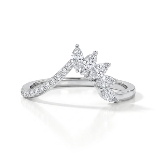 Marquise And Round Cut Stackable Band