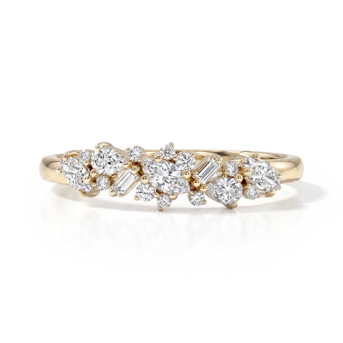 Cluster Lab Grown Diamond Alternating Band