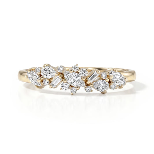 Cluster Lab Grown Diamond Alternating Band