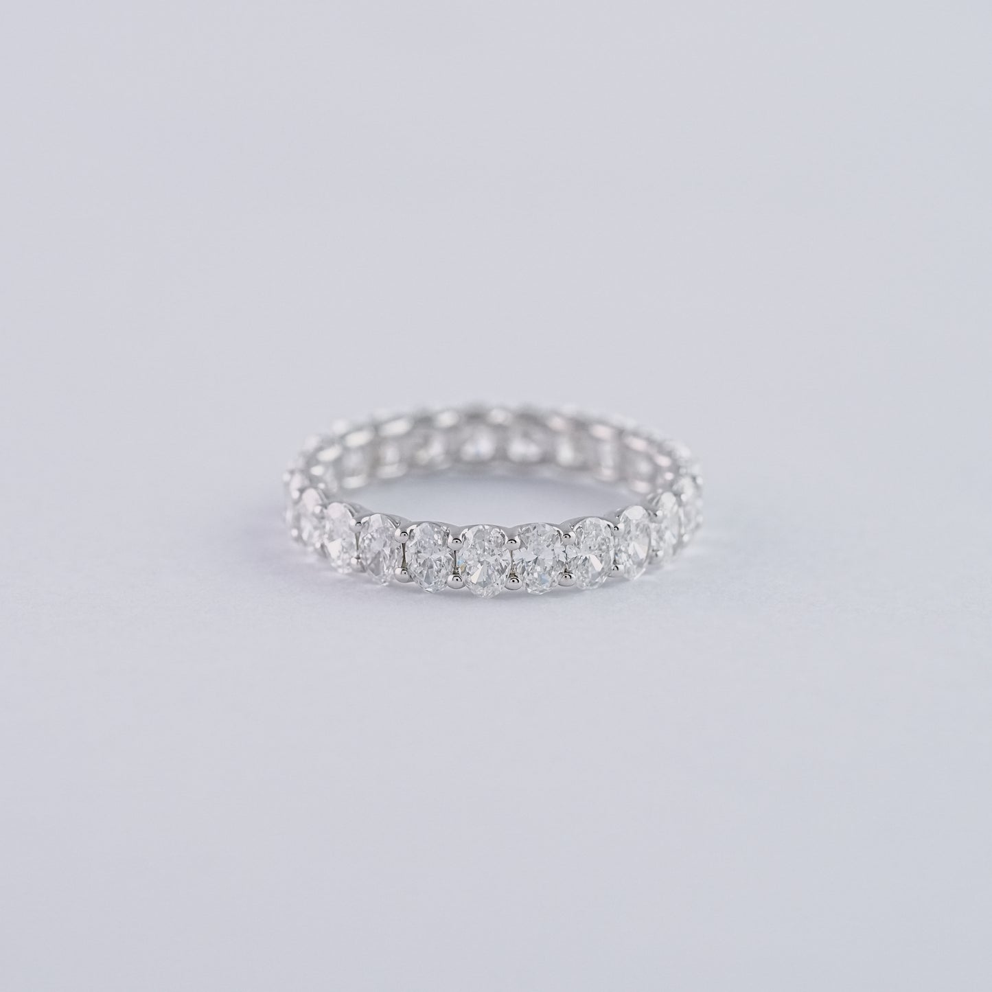 Oval Cut Eternity Wedding Band