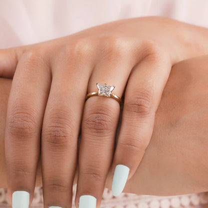 Fancy Pink Butterfly Cut Solitaire Diamond Engagement Ring