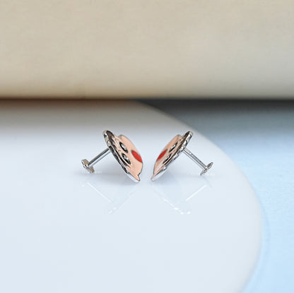 Sin-Chain Cartoon Enamel Earring