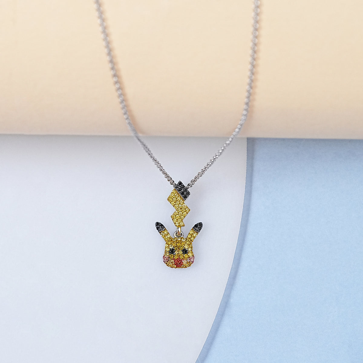 Lab Colored Diamond Pikachu Pendant
