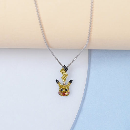Lab Colored Diamond Pikachu Pendant