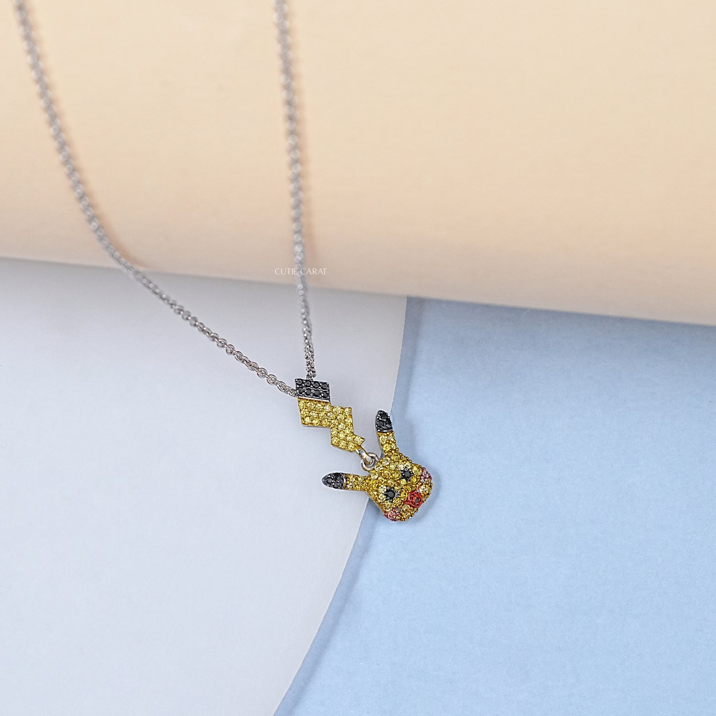 Lab Colored Diamond Pikachu Pendant