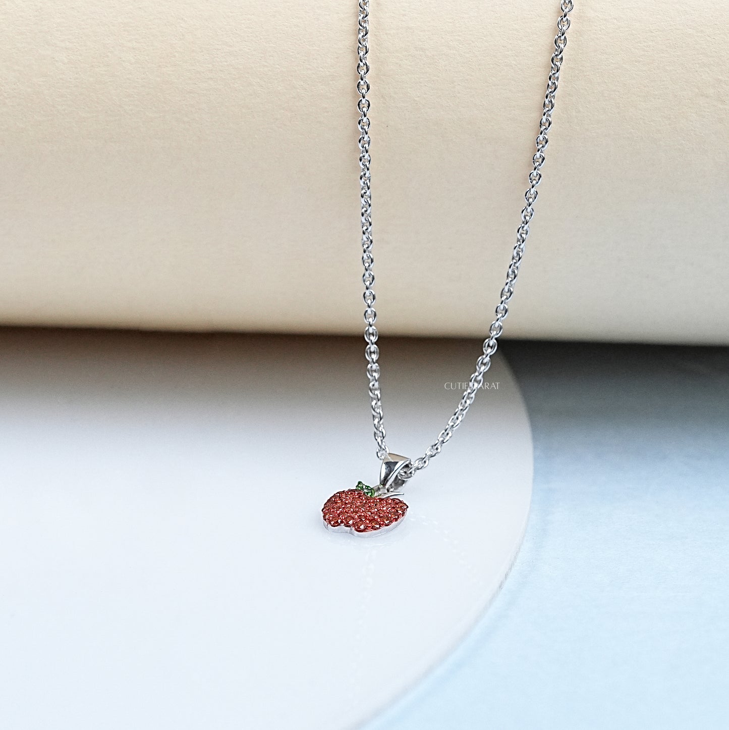 Red Diamond Apple Pendant