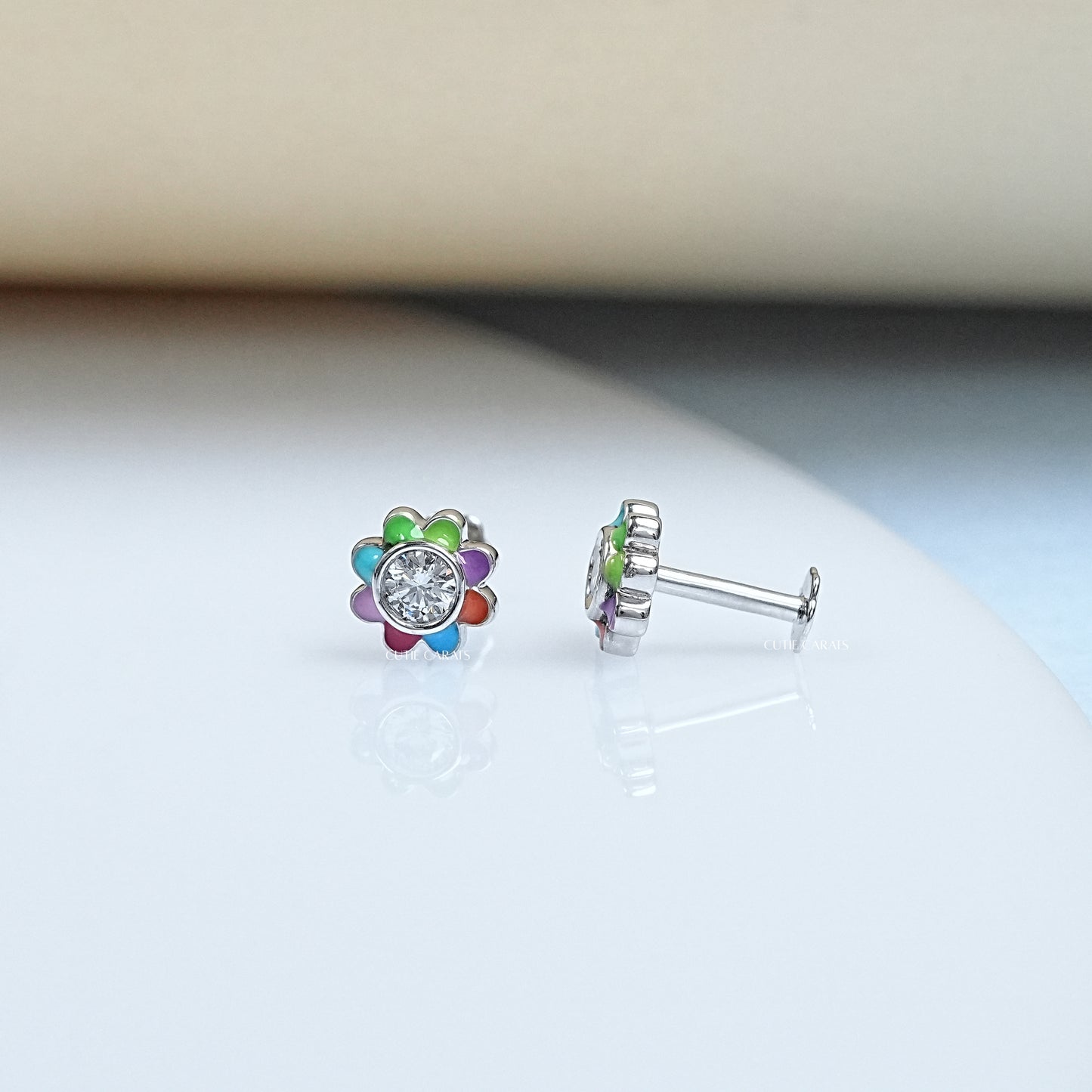 Lab Grown Diamond Enamel Studs