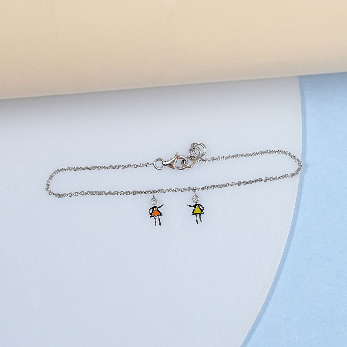 Enamel Doll Baby Anklet