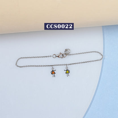 Enamel Doll Baby Anklet