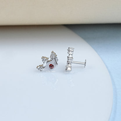 Lab Grown Diamond Dainty Crown Earrings