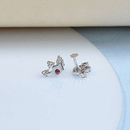 Lab Grown Diamond Dainty Crown Earrings