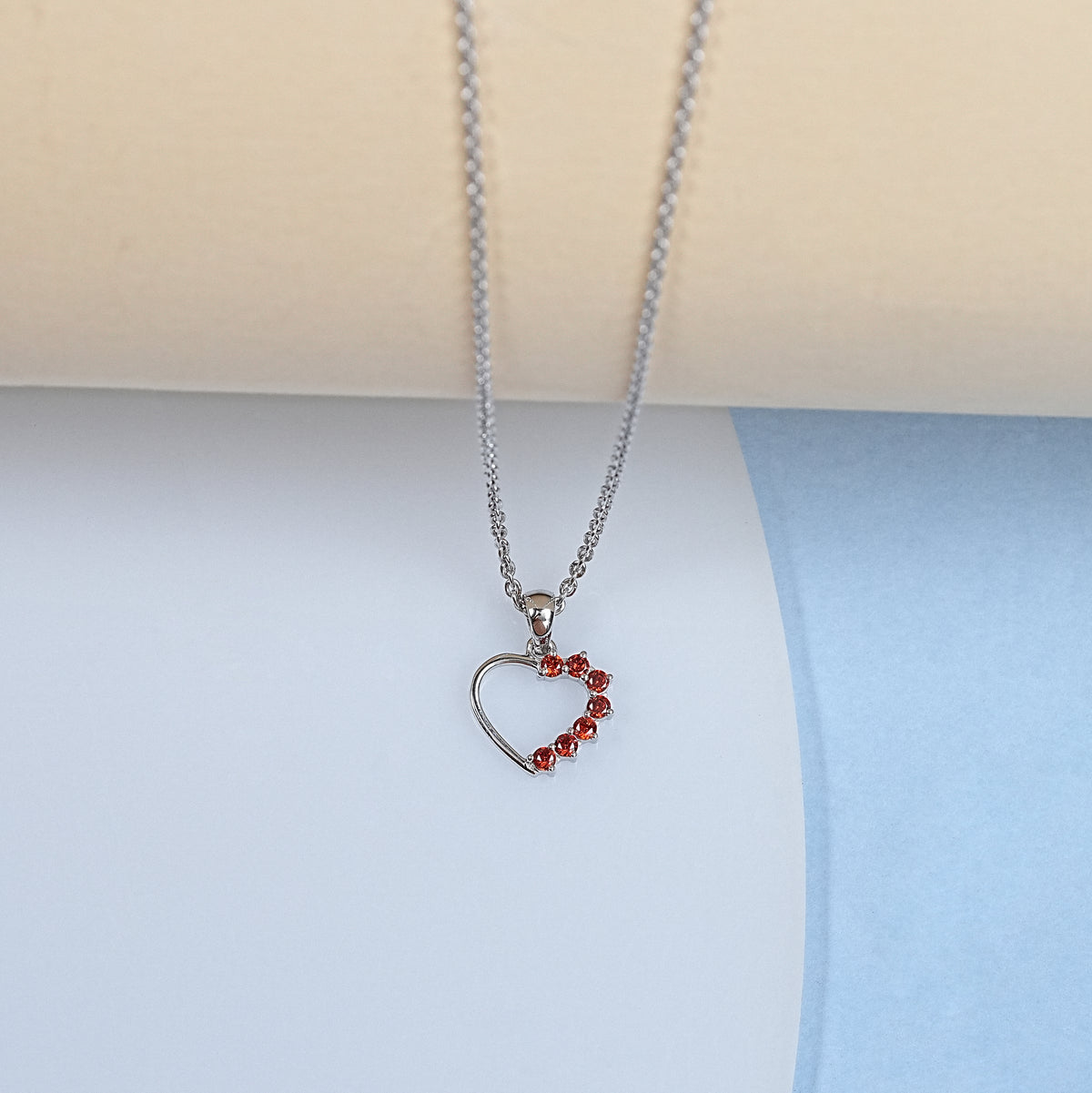 Red Gemstone Heart Pendant
