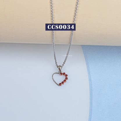 Red Gemstone Heart Pendant