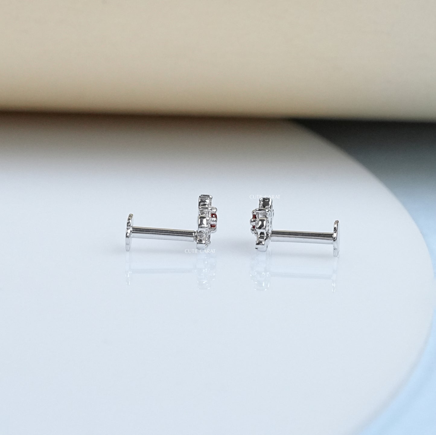 Lab Diamond Dainty Flower Stud